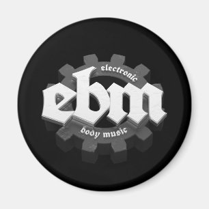 Elektronische Body Music EBM Buchstaben V3 grau Magnet