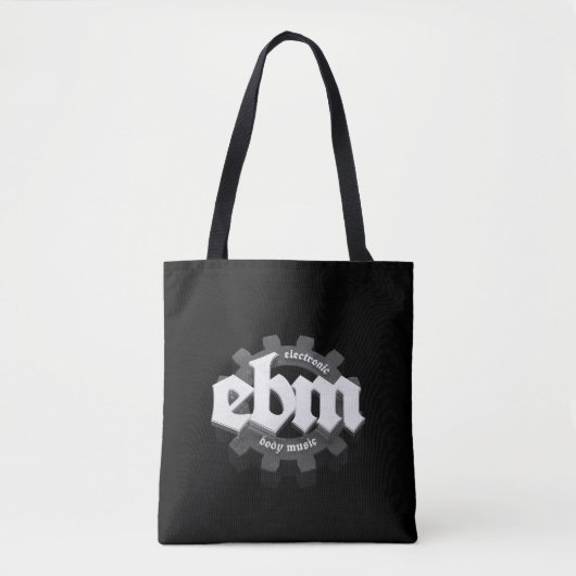 Elektronische Body Music EBM Buchstaben V3 grau Tasche (Vorderseite)