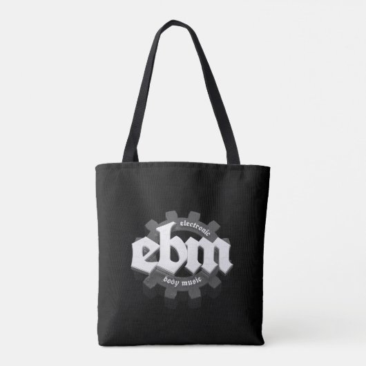 Elektronische Body Music EBM Buchstaben V3 grau Tasche (Rückseite)