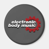 Elektronische Body Music EBM-Schrift Magnet (Vorne)