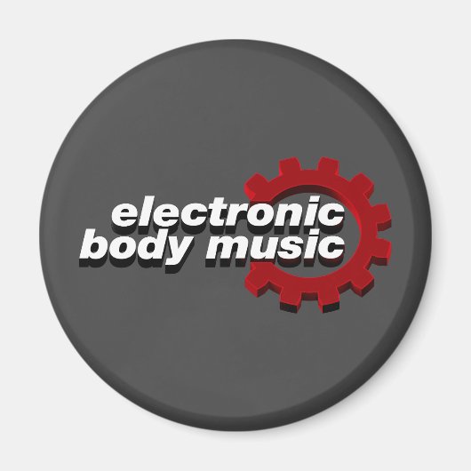 Elektronische Body Music EBM-Schrift Magnet (Vorne)