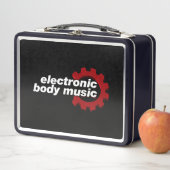 Elektronische Body Music EBM-Schrift Metall Brotdose (Beispiel)