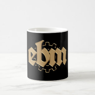 Elektronische Body Music EBM-Schrift V2 Kaffeetasse