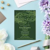 Elektronische Computerplatine Bar Mitzvah Acryleinladungen (In Situ (Hochzeit))