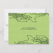 Elektronische Computerplatine Bar Mitzvah Dankeskarte (Rückseite)