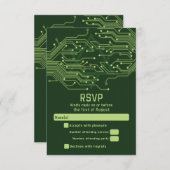 Elektronische Computerplatine Bar Mitzvah RSVP Karte (Vorne/Hinten)