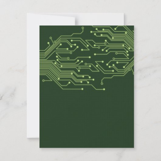 Elektronische Computerplatine Bar Mitzvah Save The Date (Rückseite)