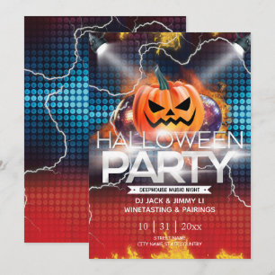 Elektronische Donner Halloween-Party-Einladung Einladung