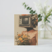 Elektronische Frau  Postkarte (Stehend Vorderseite)