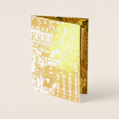 Elektronische gedruckte Schaltung auf braun und go Folienkarte (Vorderseite)