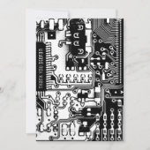 Elektronische gedruckte Schaltung in Schwarzweiß-L Dankeskarte (Vorderseite)