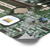 Elektronische Komponenten alte Hauptplatine Print Poster (Ecke)