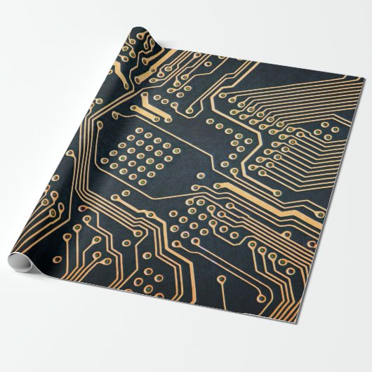 Elektronische Komponenten, Computerkarte Nahaufnah Geschenkpapier (Ungerollt)