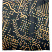 Elektronische Komponenten, nahe Computerkarte, gra Duschvorhang (Vorderseite)