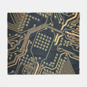 Elektronische Komponenten, nahe Computerkarte, gra Fleecedecke (Vorderseite (Horizontal))