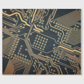 Elektronische Komponenten, nahe Computerkarte, gra Geschenkpapier (Flach)