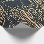 Elektronische Komponenten, nahe Computerkarte, gra Geschenkpapier (Ecke)