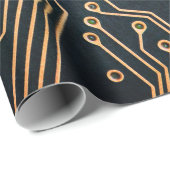 Elektronische Komponenten, nahe Computerkarte, gra Geschenkpapier (Rolleneckpunkt)