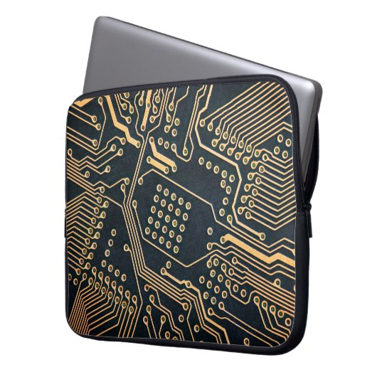 Elektronische Komponenten, nahe Computerkarte, gra Laptopschutzhülle (Vorderseite Links)