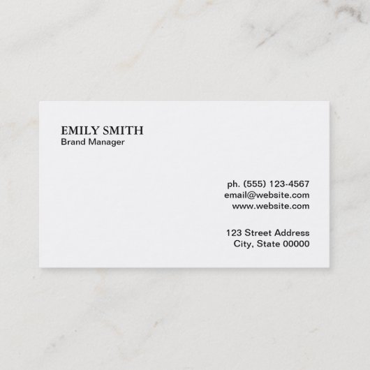 Elektronische Komponenten Visitenkarte (Rückseite)