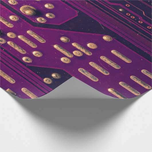 Elektronische Leiterplatte abstrakt Hintergrund. C Geschenkpapier (Ecke)