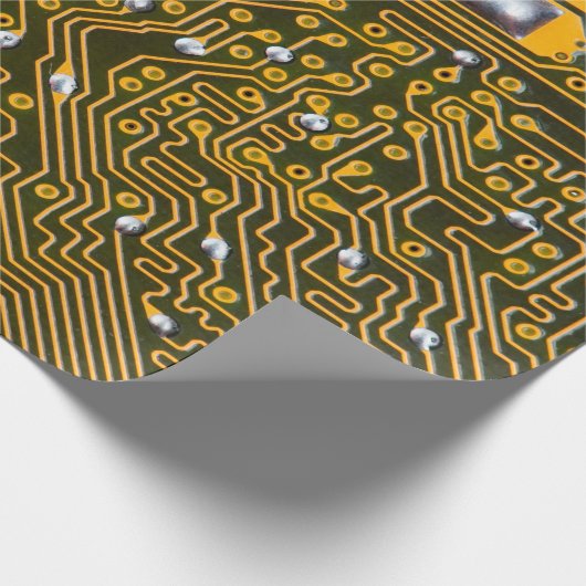 elektronische Leiterplatte als abstrakter Hintergr Geschenkpapier (Ecke)
