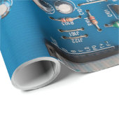 Elektronische Leiterplatte Geschenkpapier (Rolleneckpunkt)