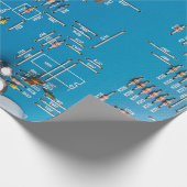 Elektronische Leiterplatte Geschenkpapier (Ecke)