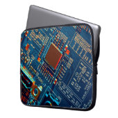 Elektronische Leiterplatte nah. elektronisch,mikro Laptopschutzhülle (Vorderseite Links)