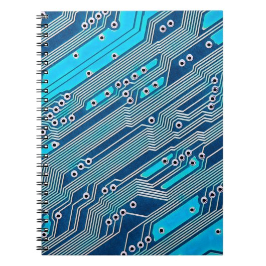 Elektronische Leiterplatte nah Notizblock (Vorderseite)