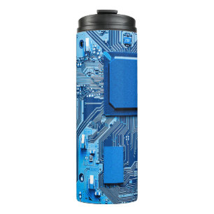 Elektronische Leiterplatte nah Thermosbecher