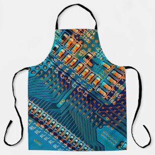 Elektronische Leiterplatte Nahaufnahme. Computer,H Schürze