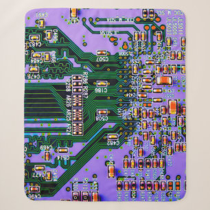 Elektronische Leiterplatte Nahaufnahme. Hintergrun Sherpadecke