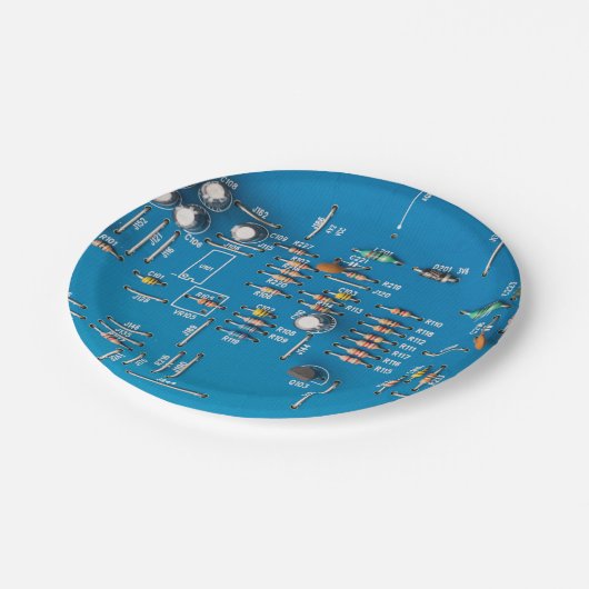 Elektronische Leiterplatte Pappteller (Schrägansicht)