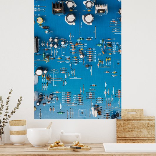 Elektronische Leiterplatte Poster (Küche)