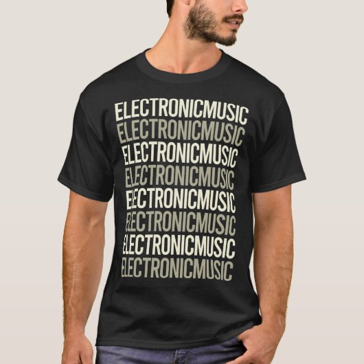 Elektronische Musik in weißem Text T-Shirt (Vorderseite)