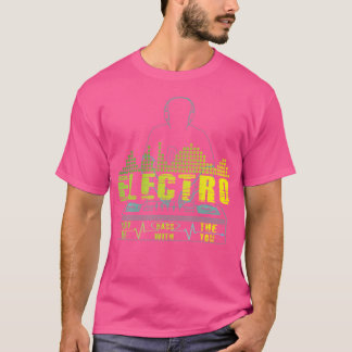 Elektronische Musik Zitat Techno Rave Elektrischer T-Shirt