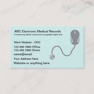 Elektronische Patientenakten Visitenkarten Visitenkarte