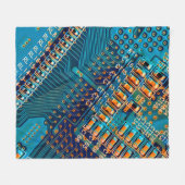 Elektronische Platine nah. Computer, Semico Fleecedecke (Vorderseite (Horizontal))