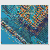 Elektronische Platine nah. Computer, Semico Geschenkpapier (Flach)