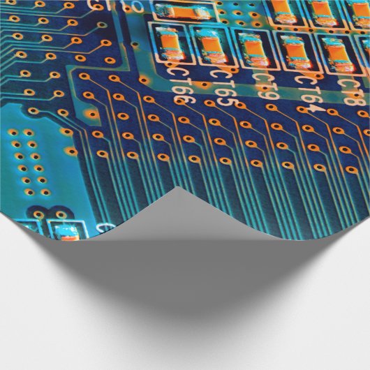 Elektronische Platine nah. Computer, Semico Geschenkpapier (Ecke)