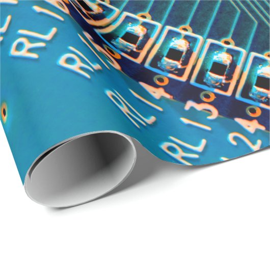 Elektronische Platine nah. Computer, Semico Geschenkpapier (Rolleneckpunkt)