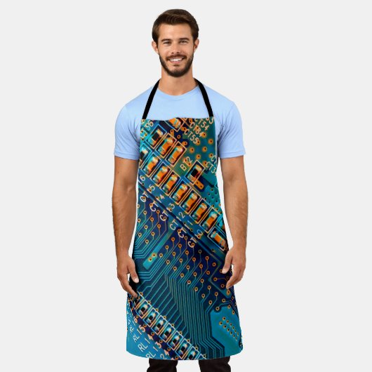 Elektronische Platine nah. Computer, Semico Schürze (Getragen)