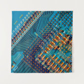 Elektronische Platine nah. Computer, Semico Wandteppich (Vorderseite (Horizontal))