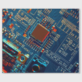 Elektronische Platine nah. elektronisch,mikr Geschenkpapier (Flach)