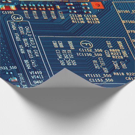 Elektronische Platine nah. elektronisch,mikr Geschenkpapier (Ecke)