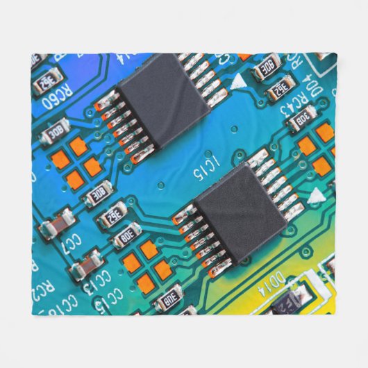 Elektronische Platine nah. Hintergrund, bob Fleecedecke (Vorderseite (Horizontal))