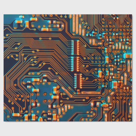 Elektronische Platine nah. Hintergrund, bob Geschenkpapier (Flach)