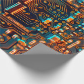 Elektronische Platine nah. Hintergrund, bob Geschenkpapier (Ecke)