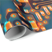 Elektronische Platine nah. Hintergrund, bob Geschenkpapier (Rolleneckpunkt)
